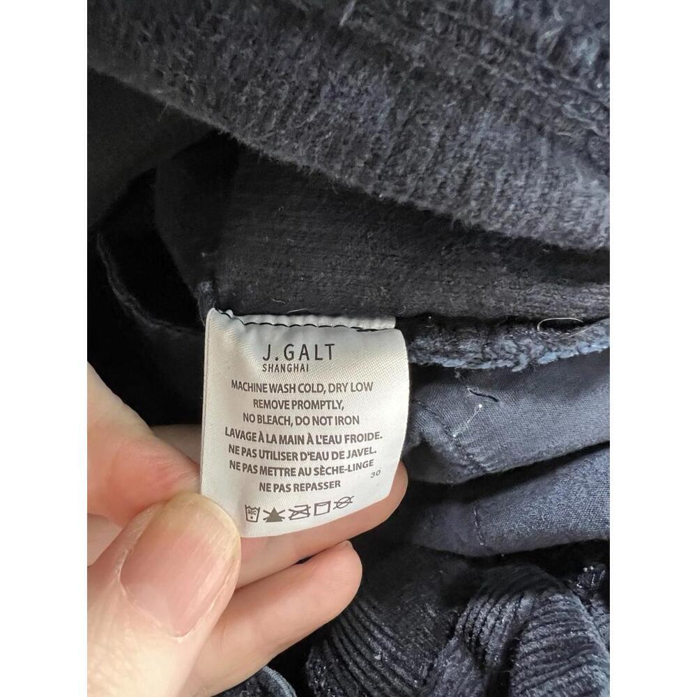 J Galt Brandy Navy Blue Corduroy Straight Leg Pants Carpenter Women Sz S 25x29 - Picture 7 of 9